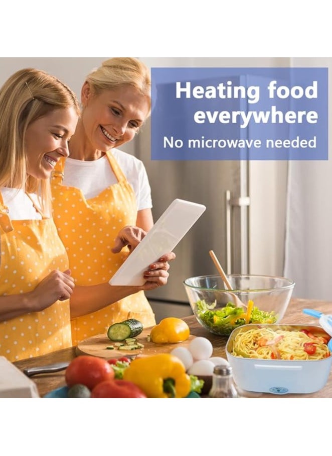 Electric Lunch Box,110V u0026 12V Heated Lunch Box,Portable Heating Lunch Boxes for Adults, Food Warmer Food Warmer Bento Boxes,Stainless Steel Food Heater for Car/Office/Home (Orange)