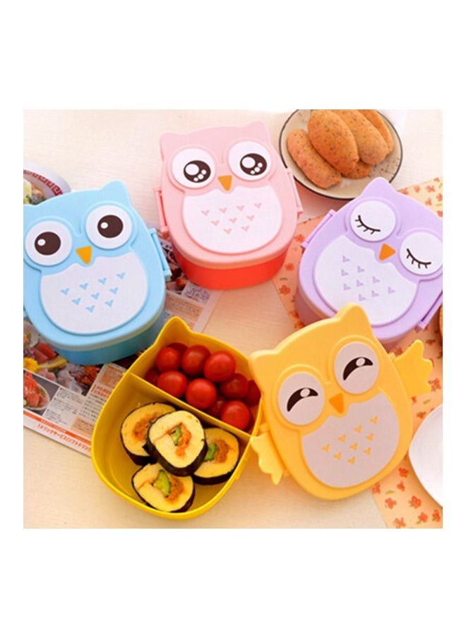 Owl Shaped Lunch Box Blue/White/Black 17x13x7centimeter