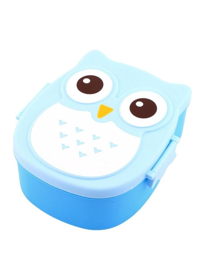 Owl Shaped Lunch Box Blue/White/Black 17x13x7centimeter