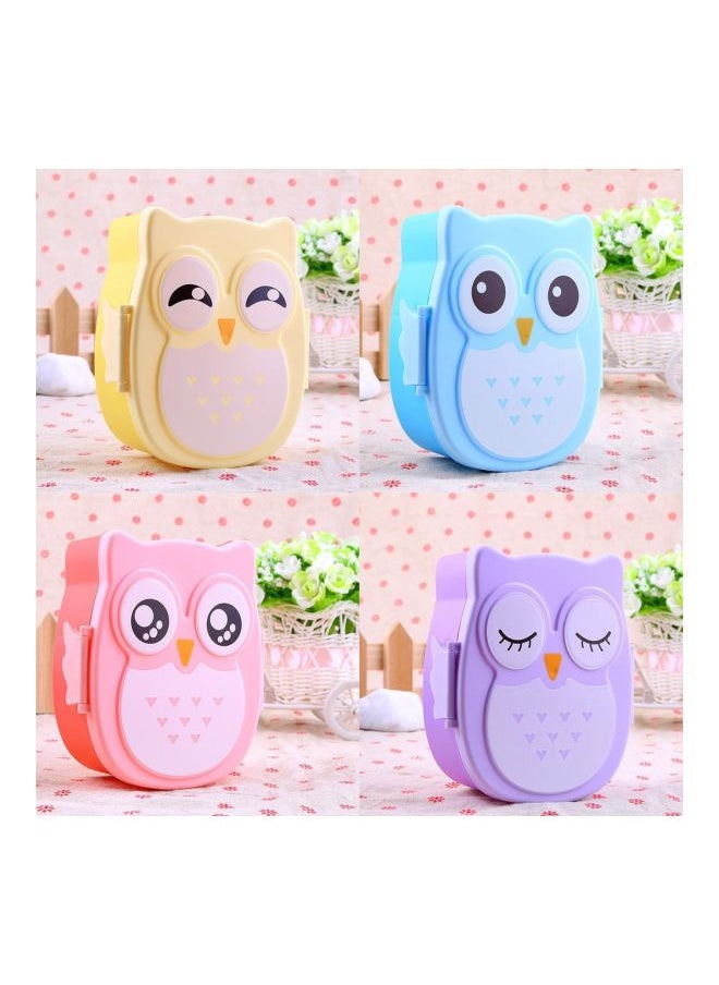 Owl Shaped Lunch Box Blue/White/Black 17x13x7centimeter