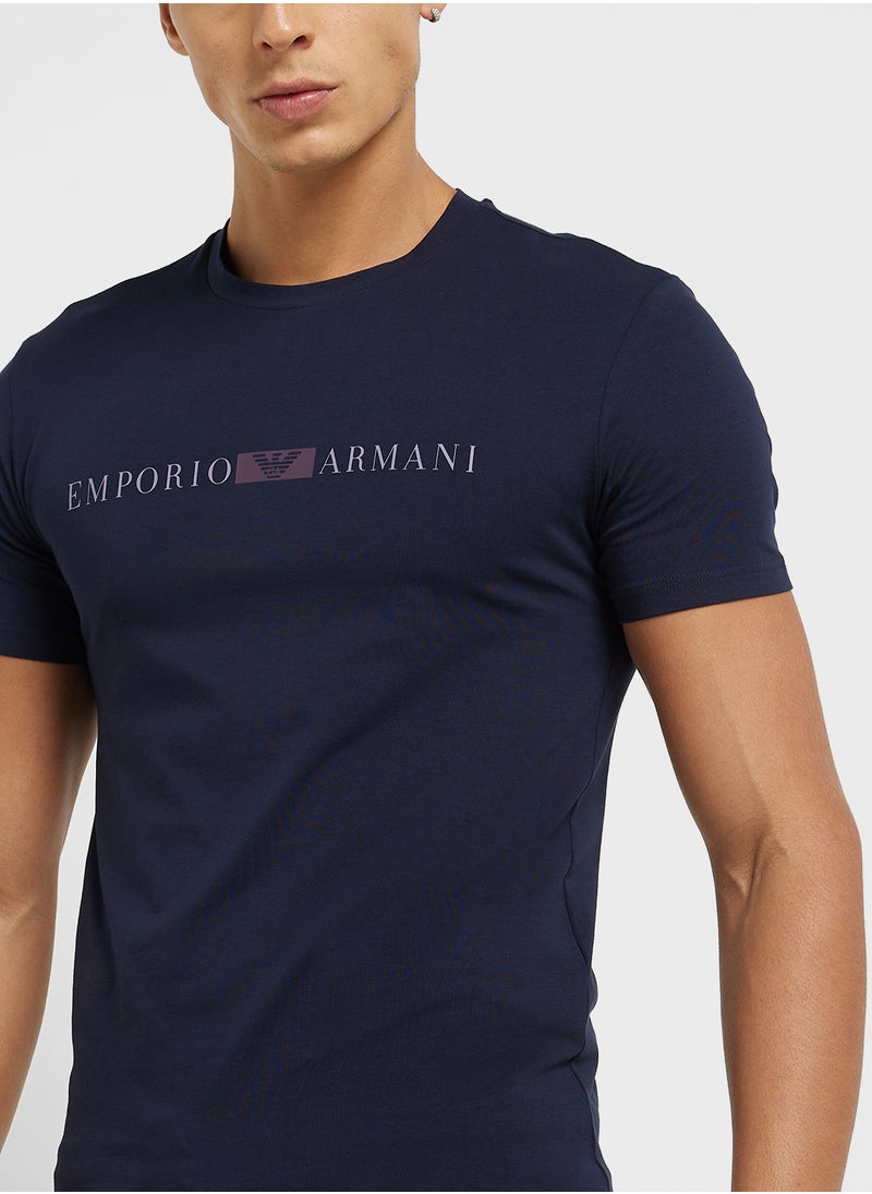 Beachwear Logo Crew Neck T-Shirt