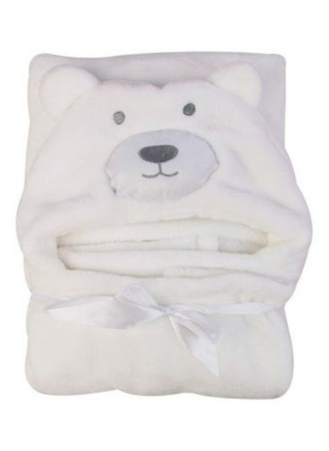 Hooded Polar Bear Blanket,1 Pcs Baby Animal cloak, Cute  Natural Swaddle Blanket Wrap, Baby Hooded Fleece Swaddle Blanket Newborn Cartoon Receiving Blanket Soft Plush Sleeping Bag Sak Stroller Wrap