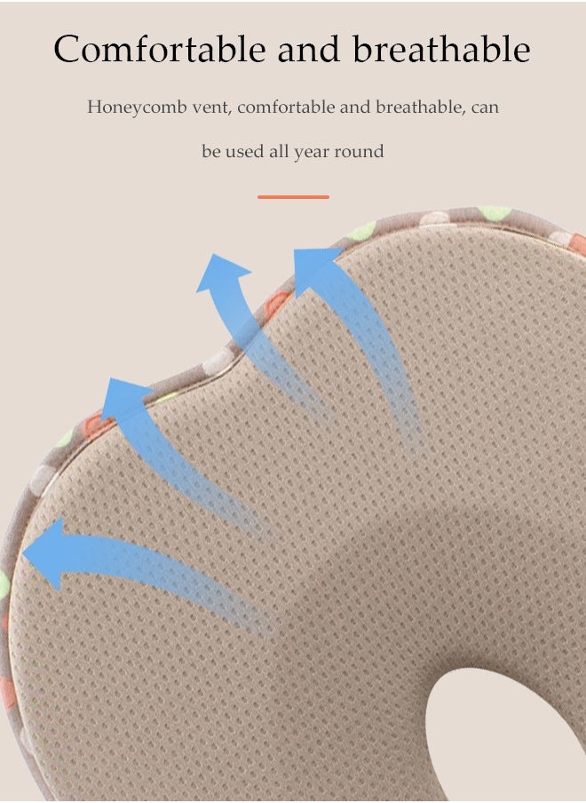 Flat Head Baby Pillow to Prevent Flat Head Infant Head Neck Support Cushion Pad Infant Pillow to Prevent Flat Head Baby Head Shaping Pillow, Baby Pillows for Sleeping for Newborn