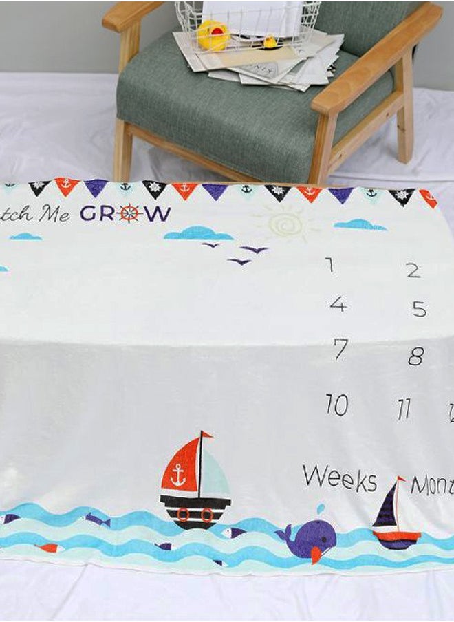 Watch Me Grow Baby Milestone Blanket