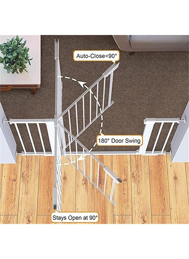 Auto Close Safety Baby Gate，Stair Guardrail Child Safety Gate Fence Baby Gate Fence Guardrail Baby Gate Fence Pet Kitchen Railing