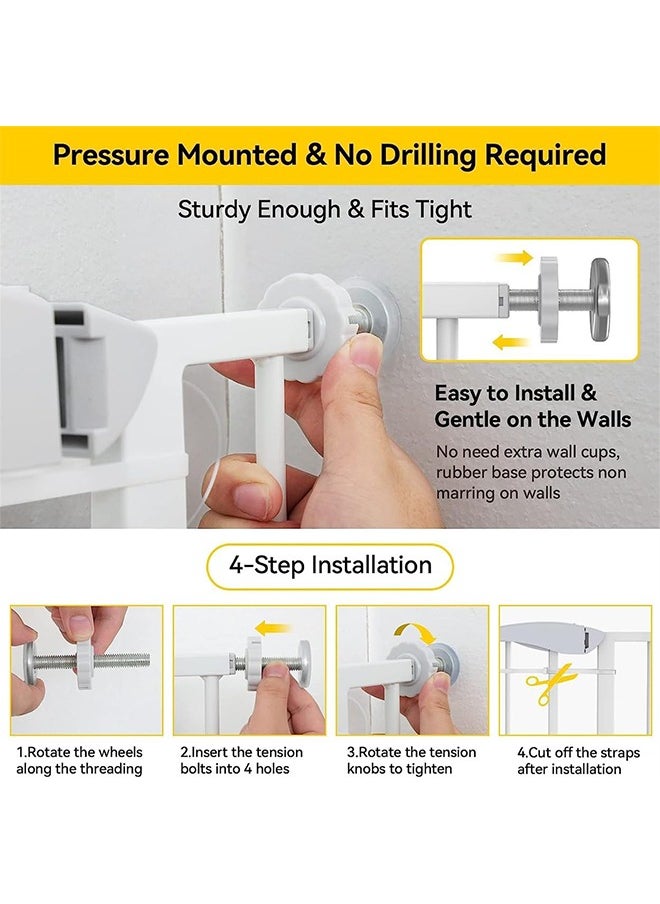 Safety Gate Baby Gate, Auto Close Indoor Safety Gates For Doorway Hallway And Stair Use, Safety Gate Height
