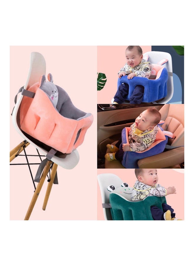 Multi-Function Lightweight Portable Baby Dining Chair With Breathable Soft Sponge Layer Design, Back Support Seat- Grey/Pink