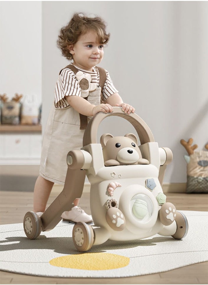 4 in 1 Baby Walker, Sit And Stand Learning Walker, Can Be Assembled Into A Stroller/Scooter/Motorcycle/Toddler Stroller, Suitable For 6 To 24 Months Baby Stroller, Perfect Newborn Child Gift