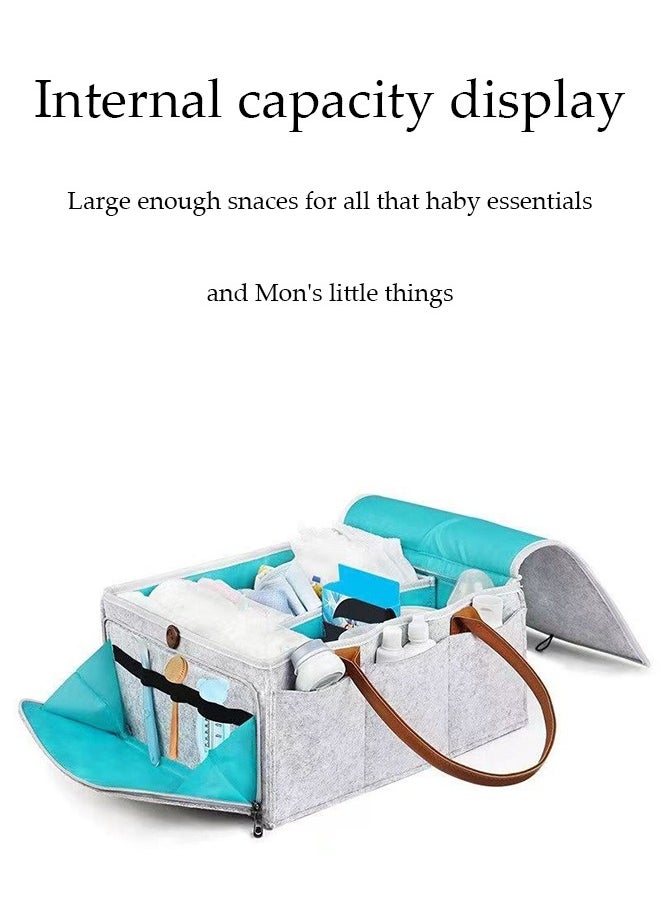 Baby Diaper Caddy - Nursery Storage Bin and Car Organizer for Diapers and Baby Wipes, Baby Diaper Caddy Organizer- Regular