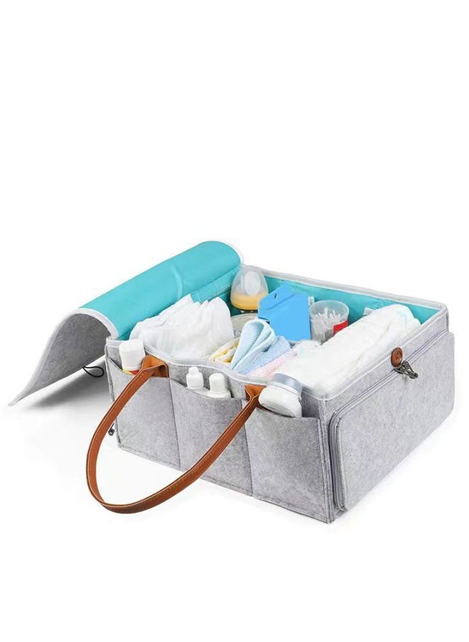 Baby Diaper Caddy - Nursery Storage Bin and Car Organizer for Diapers and Baby Wipes, Baby Diaper Caddy Organizer- Regular