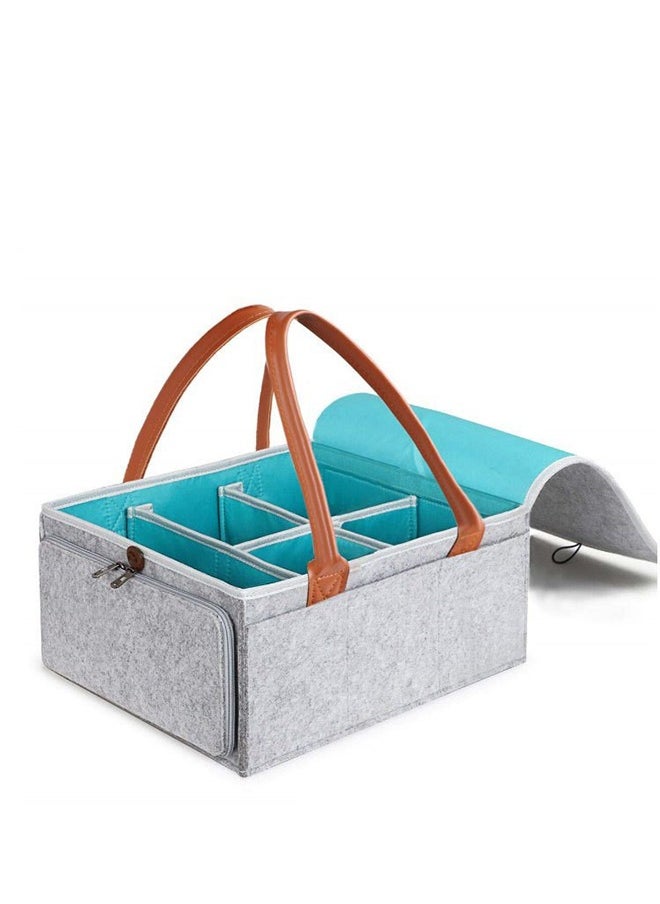 Baby Diaper Caddy - Nursery Storage Bin and Car Organizer for Diapers and Baby Wipes, Baby Diaper Caddy Organizer- Regular