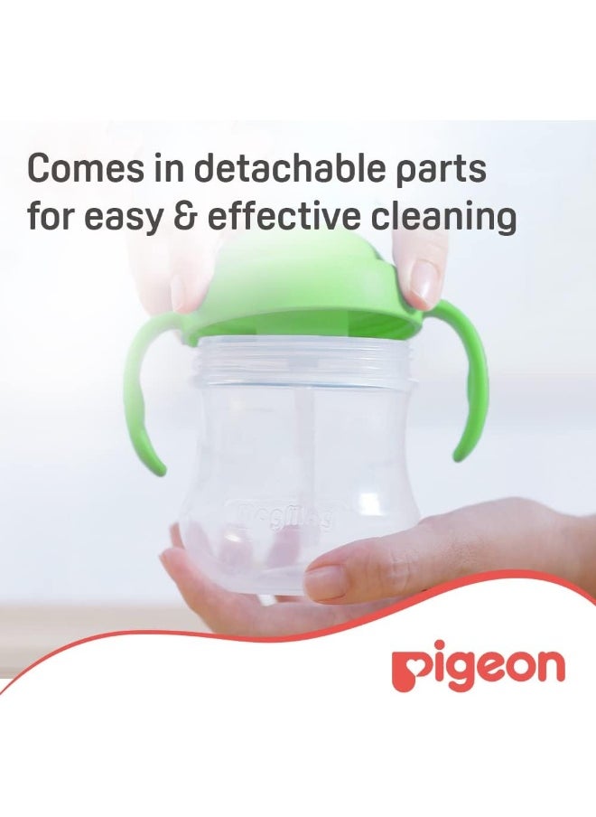 Pigeon Magmag Straw Cup Step 3, Leak-Proof, Spill-Proof, Bpa Free, Green