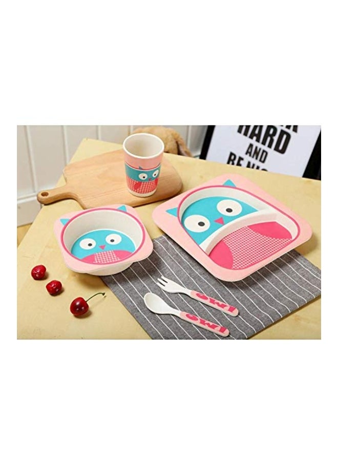 5-Piece Bamboo Fiber Dinnerware Set