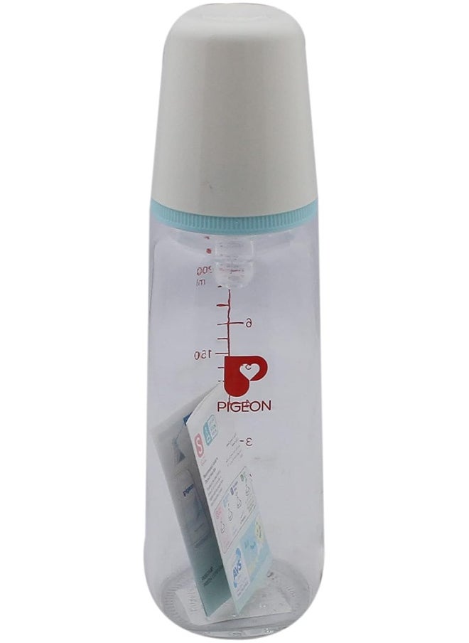 Pigeon Slim Neck Glass Bottle, White Cap, Ultra-Soft Silicone, Anti-Colic, BPA & BPS Free, 200Ml, Multicolor