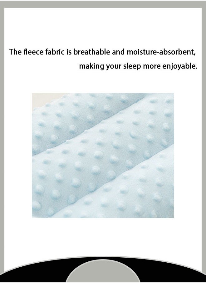 Baby Pillow, Cotton Soothing Touch Granular Velvet Pillow, Pure Cotton Pillow Core, Baby Nap Pillow, Cartoon Print Pattern, Active Printing And Dyeing Process, Removable And Washable