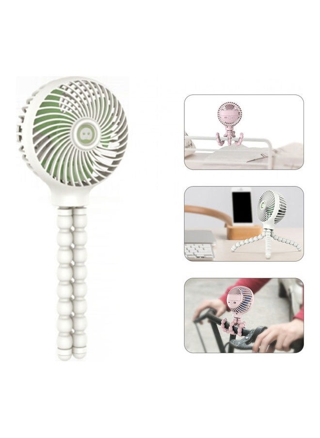 Mini USB Baby Stroller Fan, HOME Portable Mini Handheld Stroller Fan,Personal Portable Car Seat Baby Fan with Flexible Tripod,USB or Battery Powered Desk Fan with Adjustable 3 Speeds
