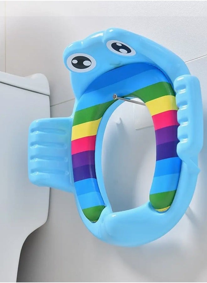 Potty Training Toilet Seat Cover for Kids Toddlers Boys Girls with Urine Splash Guard Toilet Seat Ring Adjustable Non-slip Mat