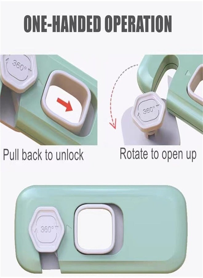 Kids Security Refrigerator Locks, 4Pcs Protective Self Adhesive Latches.Pinch Proof Lock for Toddlers and Children.Ideal for Refrigerators Cabinets Drawers Wardrobes and Freezers