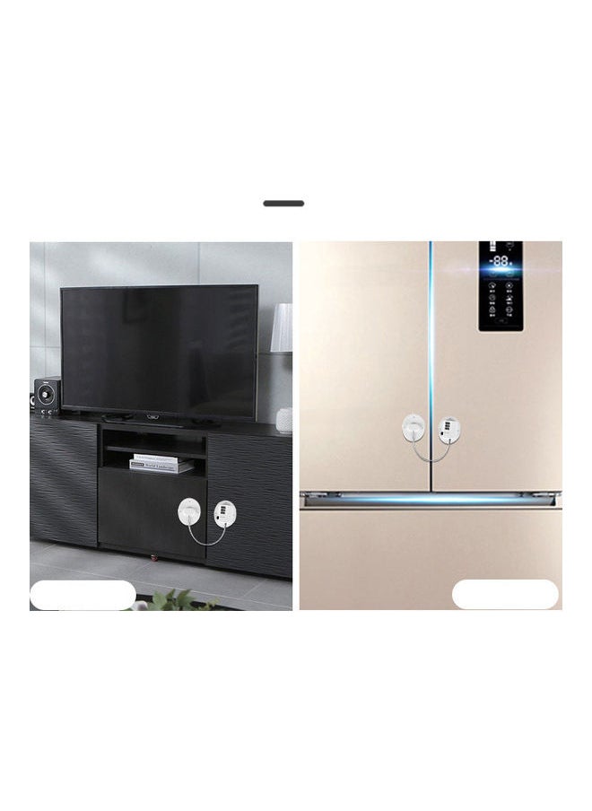2-Piece Fridge Door And Cupboard Safety Lock Set