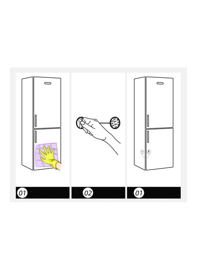 2-Piece Fridge Door And Cupboard Safety Lock Set