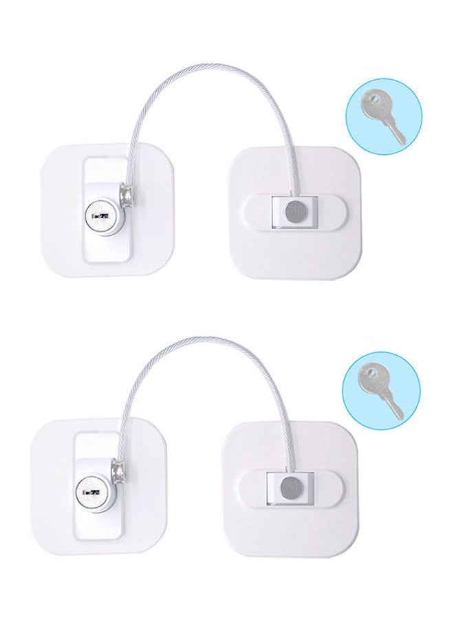 2-Piece Fridge Door And Cupboard Safety Lock Set