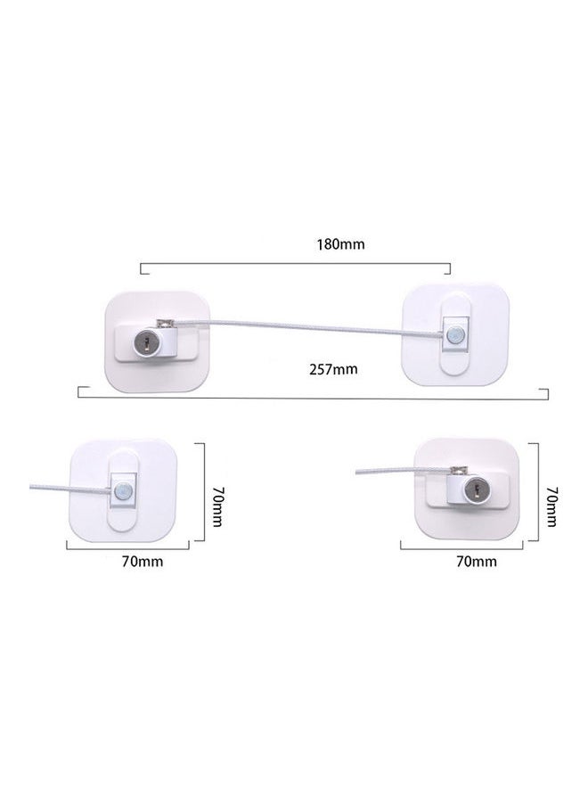 2-Piece Fridge Door And Cupboard Safety Lock Set