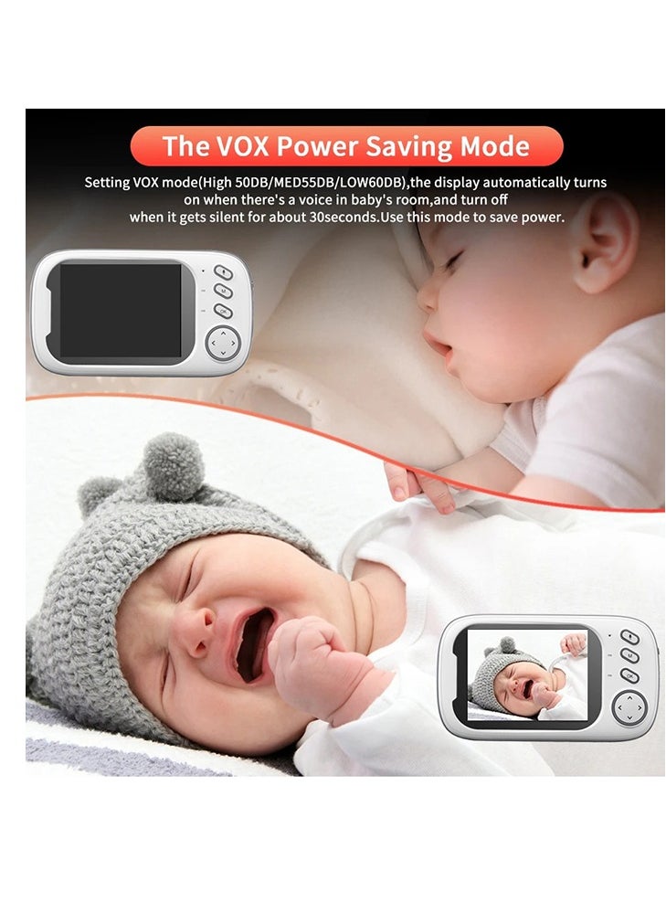 Wireless Video Baby Monitor,3.5 Inches Night Vision LCD Two Way Call