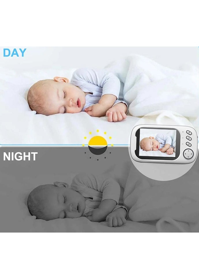 Wireless Video Baby Monitor,3.5 Inches Night Vision LCD Two Way Call