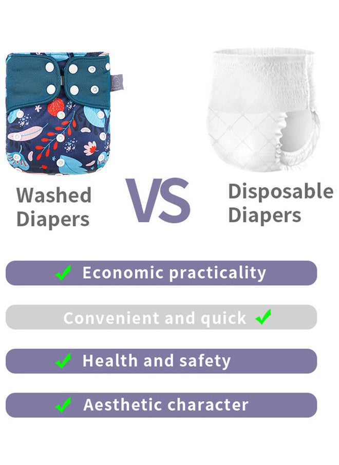 Pack Of 4 Washable Reusable Baby Cloth Diaper