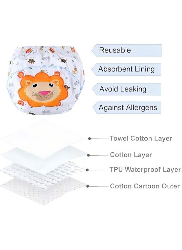 Baby Potty Training Pants, Breathable Toddler Boys and Girls Pee Training Underpants, Reusable Cotton Training Pants for 0-3 Years Baby and Toddlers Unisex,Leak proof breathable bread pants