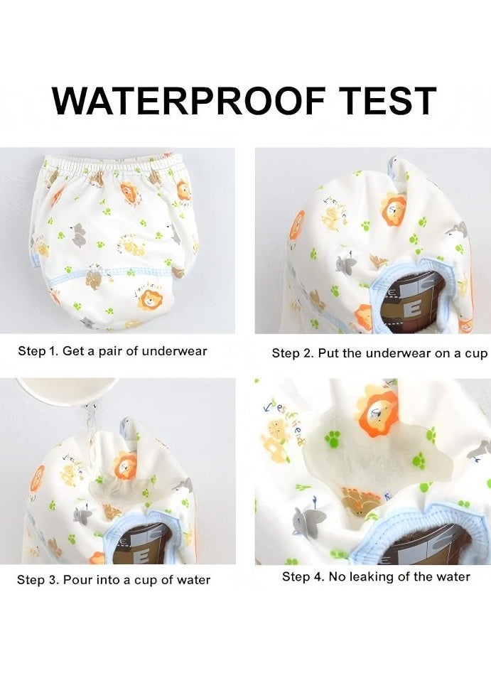 Baby Potty Training Pants, Breathable Toddler Boys and Girls Pee Training Underpants, Reusable Cotton Training Pants for 0-3 Years Baby and Toddlers Unisex,Leak proof breathable bread pants