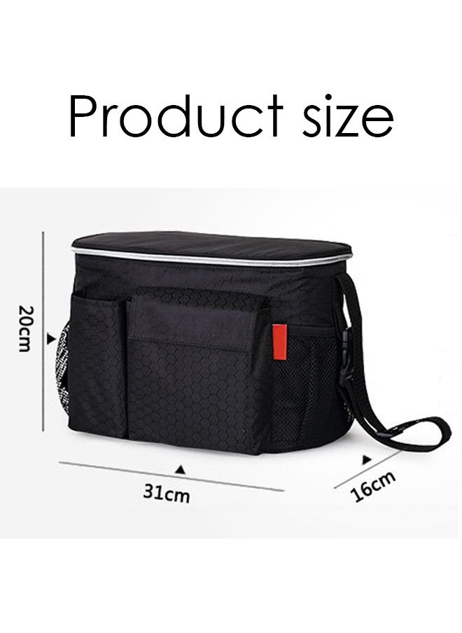 Baby Diaper Bag,Diaper Bag Backpack 420D Nylon with waterproof and thermal insulation function for Hospital and Weekender Travel, Functional Baby Bag Newborn Baby Essential-Black