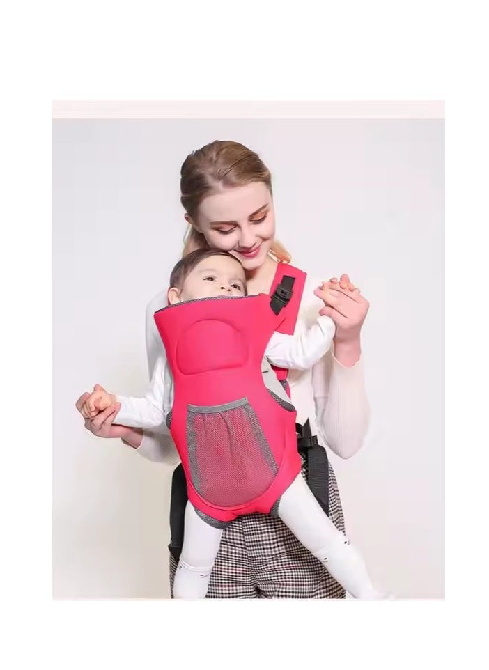 Baby carrier with waist stool, lightweight baby carrier for newborns with hip seat and storage bag, baby waist carrier with waist support adjustable baby carrier, baby waist stool, infant maternity