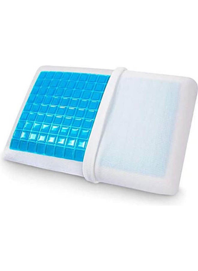 Moon Cool Gel Memory Foam Pillow cotton_blend Blue 40X70cm