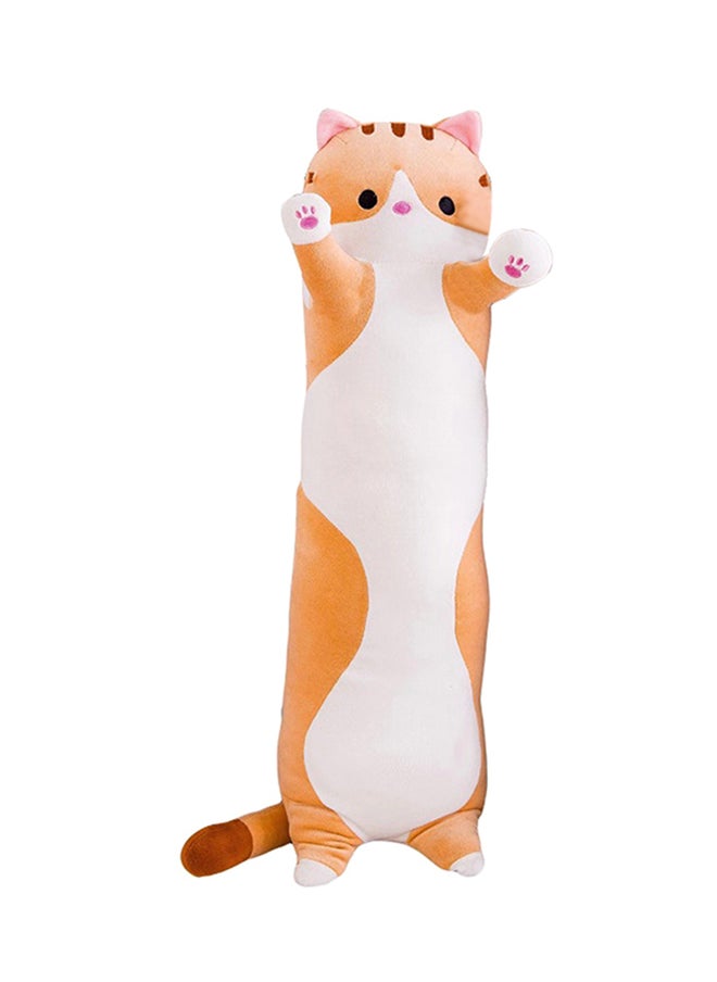 Cat Shaped Plush Pillow Polyester Brown 30X15X20centimeter
