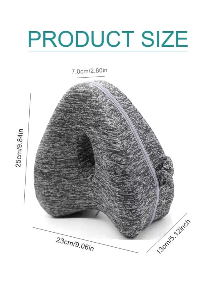Orthopedic Knee Pillow Polyester Grey 13x23x25centimeter