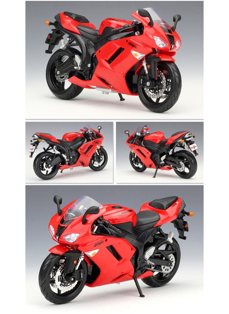 Attractive Design Kawasaki Ninja Diecast Scale Collectible Model Highway Motorcycles ZX-6R 17X6X9Cm
