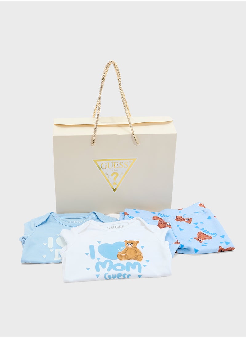 Kids 3 Pack Body Suits & Pants Set