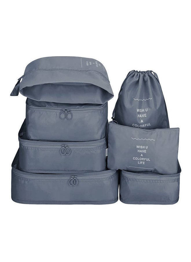 7-Piece Waterproof Luggage Set Grey