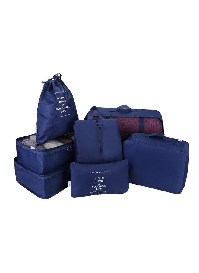 7-Piece Travel Organizer Luggage Set Blue