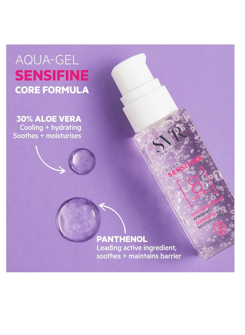 SVR Sensifine Aqua Gel Face Moisturizer with Glycerin, Aloe Vera & Panthenol. Instantly Soothe & Intensely Moisturize Normal to Combination, Sensitive Skin. Fragrance Free, 1.3 Fl.oz.