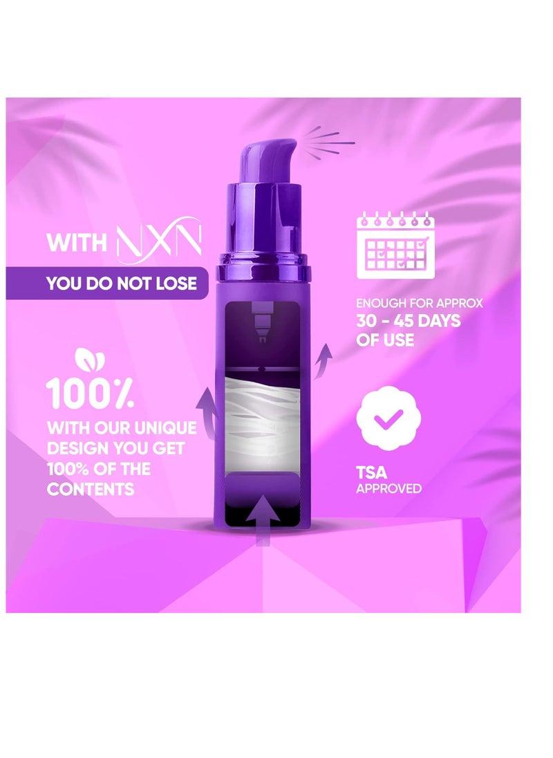 NXN Whipped Day Cream Face Moisturizer with Natural Retinol, Squalane & Grapeseed Oil - Anti Aging Facial Formula for Dry/Sensitive Skin, USA Made