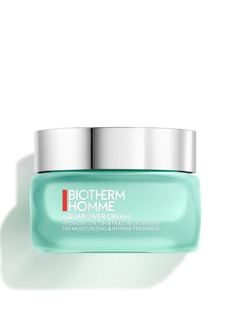 Biotherm Homme Aquapower Hydrating Cream Moisturizer for Men, P.Antartica, Mannose & Hyaluronic Acid 72H Long-lasting Concentrated Hydrator, Reinforces Natural Hydrating System, 1.7 Fl. Oz.