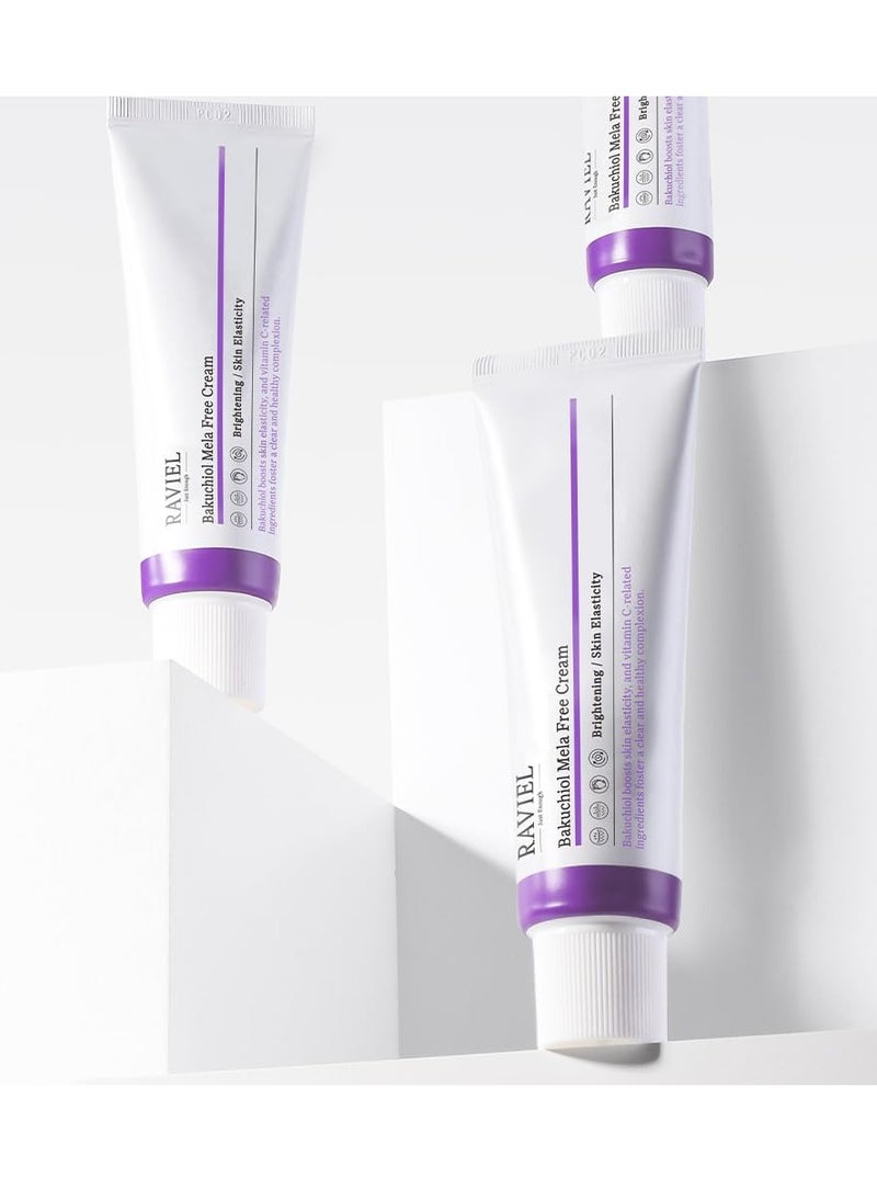 RAVIEL Bakuchiol Mela-Free Cream, Anti-Wrinkle,Melasma & Blemish Care | Dark spot remover | Clinically Tested for Melasma | Reduction with Vitamin Complex,Korean Skincare (1.7 fl oz, Pack of 1)