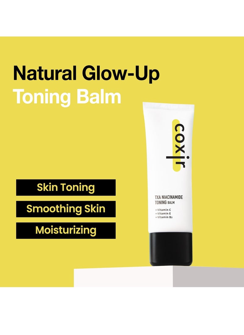 coxir TXA NIACINAMIDE TONING BALM | Tranexamic Acid, Vitamin C | Even Skin Tone, Hydrating, Moisturizer, Korean Skin Care[40ml/1.35 fl.oz]