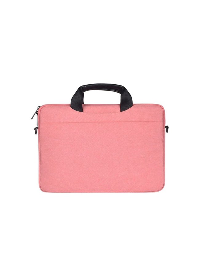 Wear-Resistant Handheld Laptop Bag With Shoulder Strap Pink