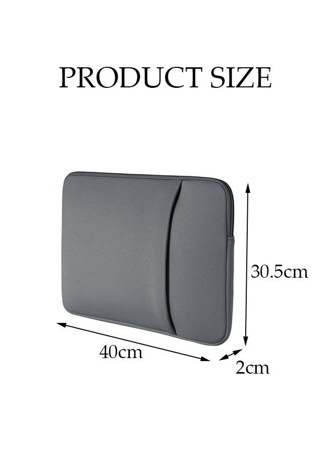 Lightweight 15.6 inch Laptop Bag Sleeve Case for Acer Lenovo Dell Asus HP Huawei Water-Resistant Notebook Cover (dark grey, 15.6 inch)