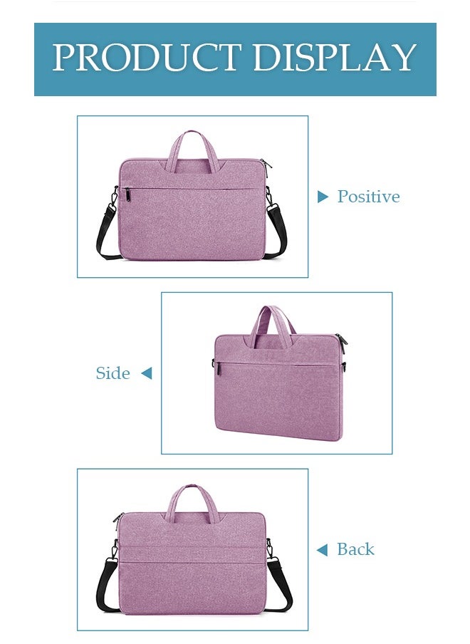 Laptop Bag Case Women Men Computer Sleeve Suitable for Huawei, Lenovo, and Apple,Waterproof Briefcase with Handle, Purple, 15.4 Inch