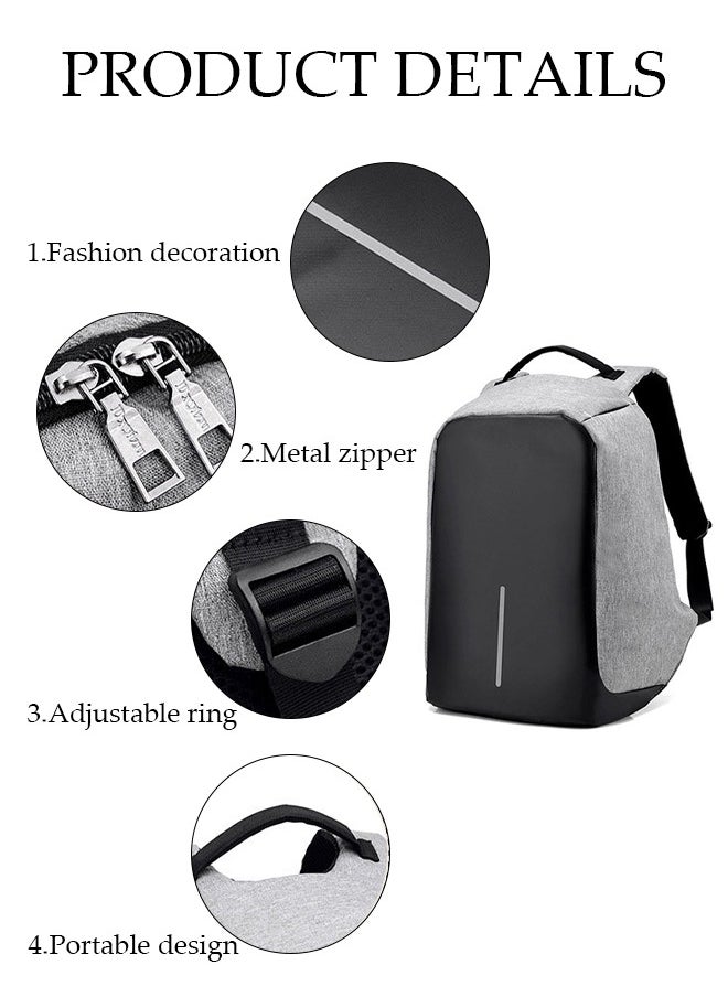 Laptop Backpack,Business Anti Theft Laptop Backpack with USB Charging Port u0026 Headphone Interface, Waterproof College School Computer Bag for Women u0026 Men Fits 15.6 Inch Notebook