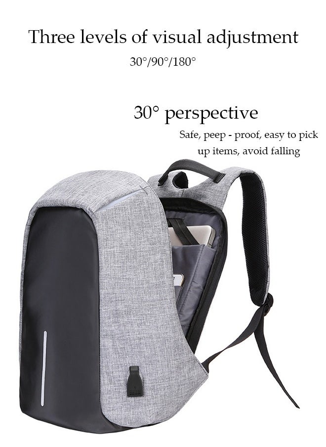 Laptop Backpack,Business Anti Theft Laptop Backpack with USB Charging Port u0026 Headphone Interface, Waterproof College School Computer Bag for Women u0026 Men Fits 15.6 Inch Notebook